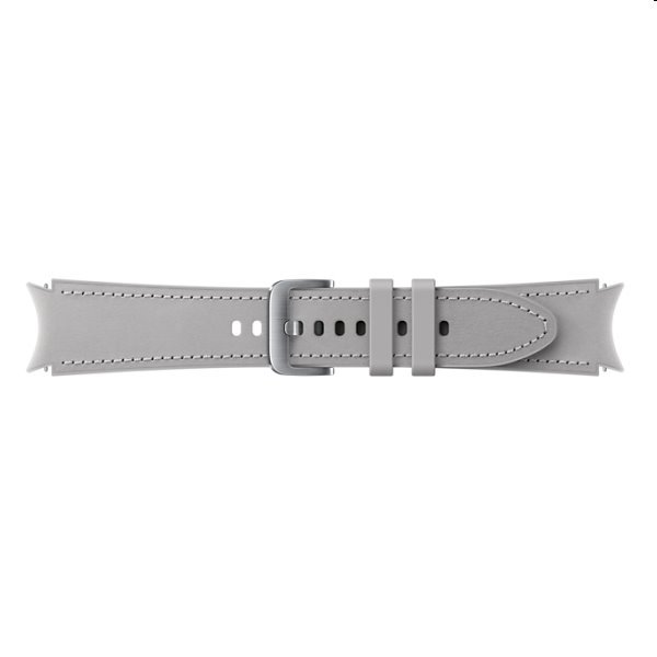 Náhradní hybridní kožený řemínek pro Samsung Galaxy Watch4 (velikost S/M), silver