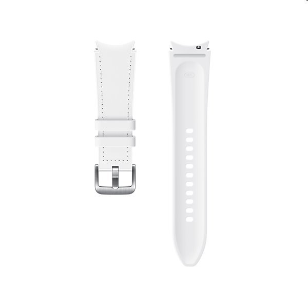 Náhradní hybridní kožený řemínek pro Samsung Galaxy Watch4 (velikost S/M), white