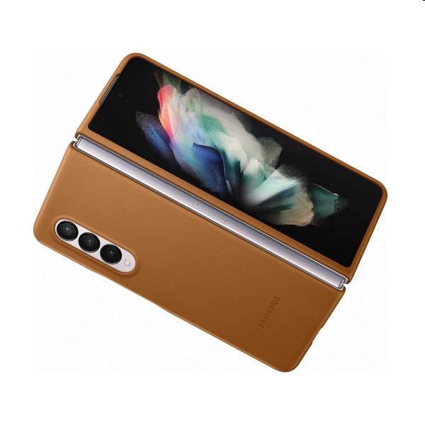 Pouzdro Leather Cover pro Samsung Galaxy Z Fold3, camel Pouzdro Leather Cover pro Samsung Galaxy Z Fold3, camel