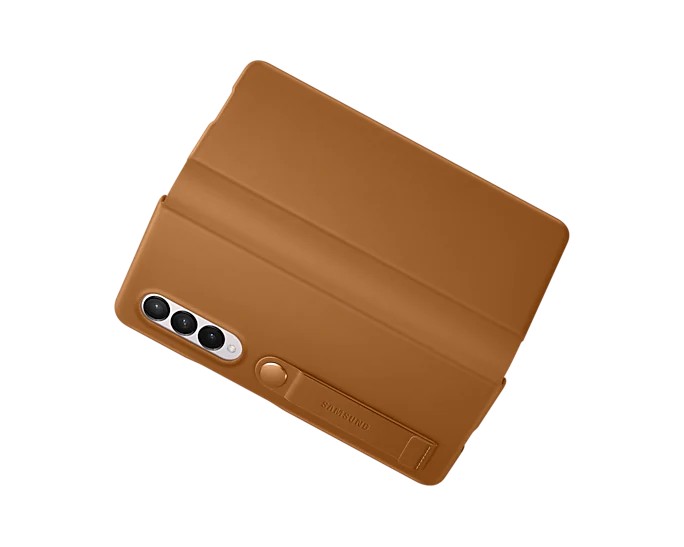 Pouzdro Leather Flip Cover pro Samsung Galaxy Z Fold3, camel