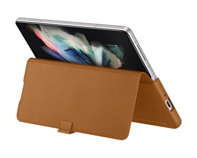 Pouzdro Leather Flip Cover pro Samsung Galaxy Z Fold3, camel Pouzdro Leather Flip Cover pro Samsung Galaxy Z Fold3, camel
