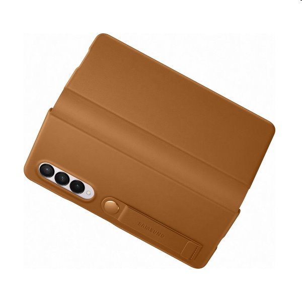 Pouzdro Leather Flip Cover pro Samsung Galaxy Z Fold3, camel