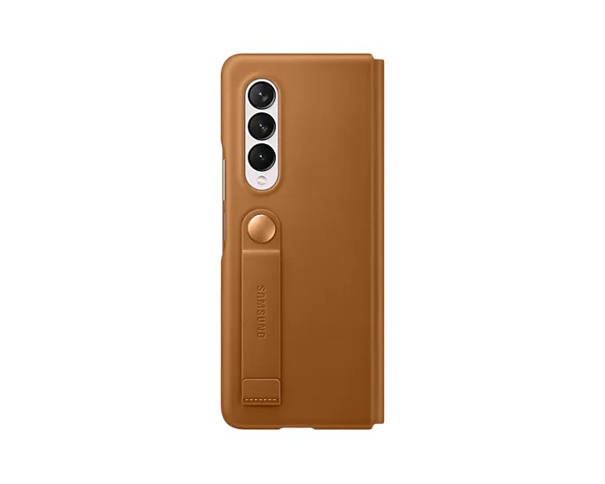 Pouzdro Leather Flip Cover pro Samsung Galaxy Z Fold3, camel