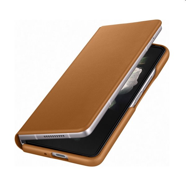 Pouzdro Leather Flip Cover pro Samsung Galaxy Z Fold3, camel