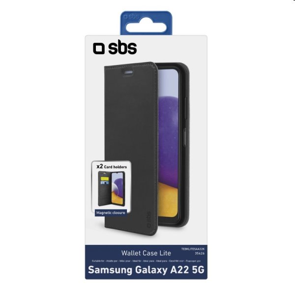 Pouzdro SBS Book Wallet Lite pro Samsung Galaxy A22 - A225F, černé