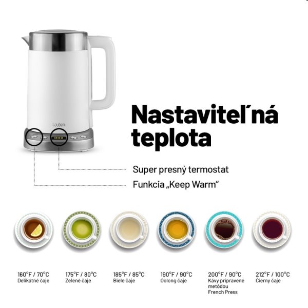 Rychlovarná konvice Lauben Electric Kettle EK17WS Rychlovarná konvice Lauben Electric Kettle EK17WS