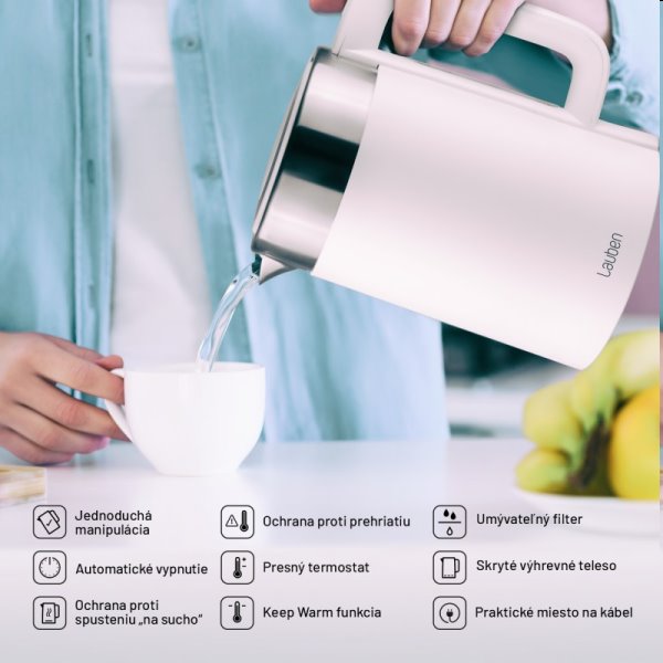 Rychlovarná konvice Lauben Electric Kettle EK17WS Rychlovarná konvice Lauben Electric Kettle EK17WS