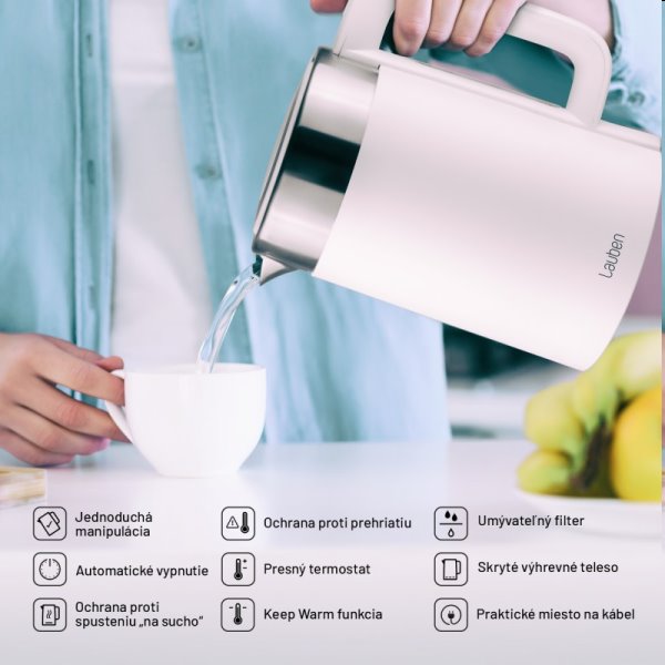 Rychlovarná konvice Lauben Electric Kettle EK17WS