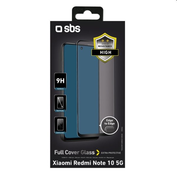 Tvrzené sklo SBS Full Cover pro Xiaomi Redmi Note 10 5G/Poco M3 Pro 5G, čierne Tvrzené sklo SBS Full Cover pro Xiaomi Redmi Note 10 5G/Poco M3 Pro 5G, čierne