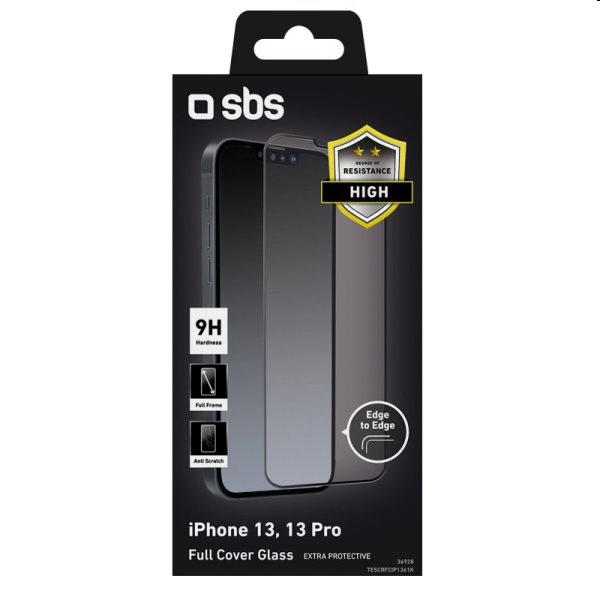 Tvrzené sklo SBS Full Glass pro Apple iPhone 14/13/13 Pro, black