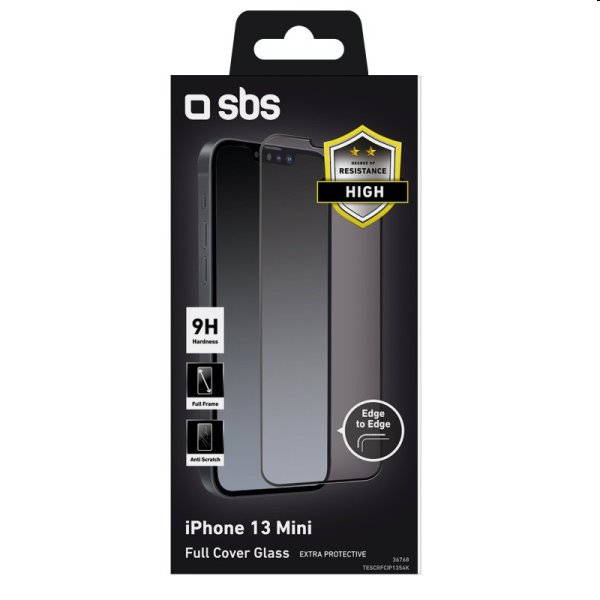 Tvrzené sklo SBS Full Glass pro iPhone 13 mini, black Tvrzené sklo SBS Full Glass pro iPhone 13 mini, black