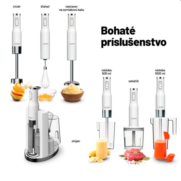 Tyčový mixér Lauben Stick Blender 800AT, černý Tyčový mixér Lauben Stick Blender 800AT, černý