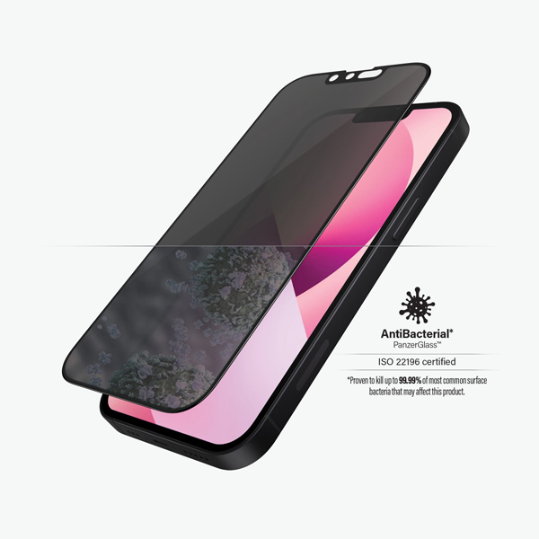 Ochranné temperované sklo PanzerGlass Case Friendly AB s privátním filtrem pro Apple iPhone 13 Mini, černé