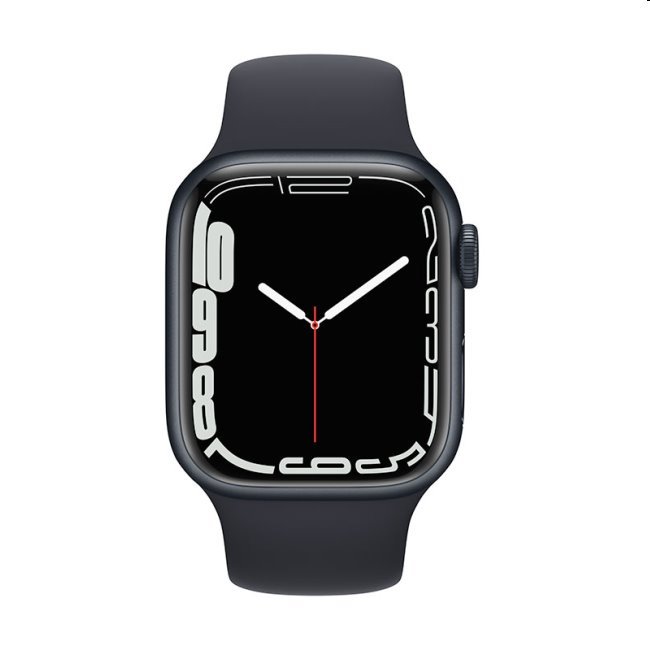 Apple Watch Series 7 GPS, 41mm Midnight Aluminium Case with Midnight Sport Band - Regular Apple Watch Series 7 GPS, 41mm Midnight Aluminium Case with Midnight Sport Band - Regular