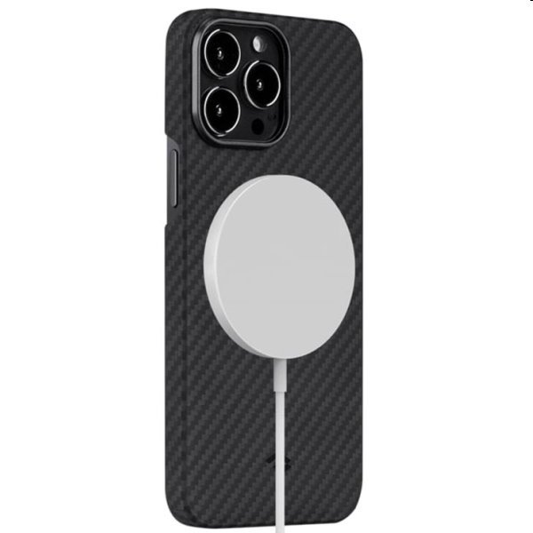 Pouzdro Pitaka MagEZ z aramidových vláken pro iPhone 13 Pro Max, černé/šedé Pouzdro Pitaka MagEZ z aramidových vláken pro iPhone 13 Pro Max, černé/šedé