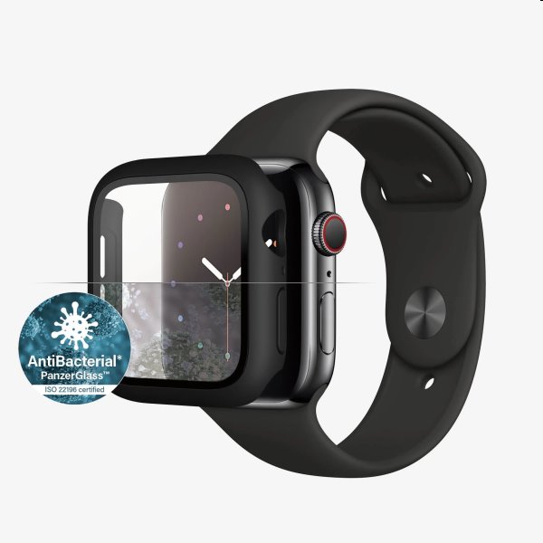 Ochranné temperované sklo s pouzdrem PanzerGlass pro Apple Watch SE/6/5/4 44 mm, black