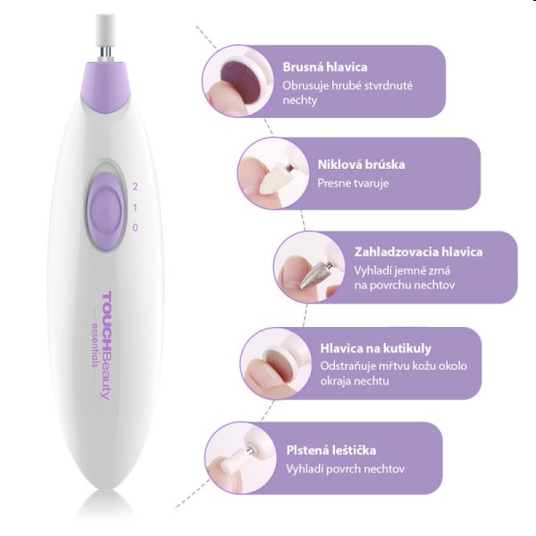 TOUCHBeauty 1039 Bruska na manikuru a pedikuru 5v1 TOUCHBeauty 1039 Bruska na manikuru a pedikuru 5v1