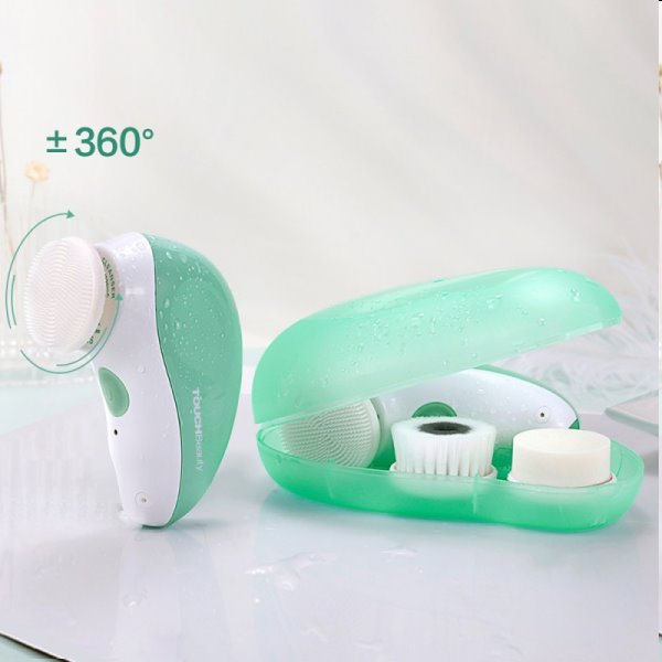 TOUCHBeauty 1387A čistící kartáček na pleť 3v1, zelený TOUCHBeauty 1387A čistící kartáček na pleť 3v1, zelený