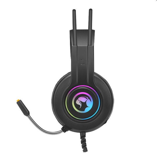 Marvo HG8935, sluchátka s mikrofonem, ovládání hlasitosti, černá, podsvícená, USB Marvo HG8935, sluchátka s mikrofonem, ovládání hlasitosti, černá, podsvícená, USB