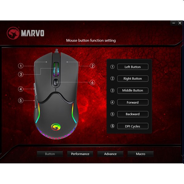 Marvo Myš M359, 3200DPI, optika, 7tl., drátová USB, černá, herní Marvo Myš M359, 3200DPI, optika, 7tl., drátová USB, černá, herní