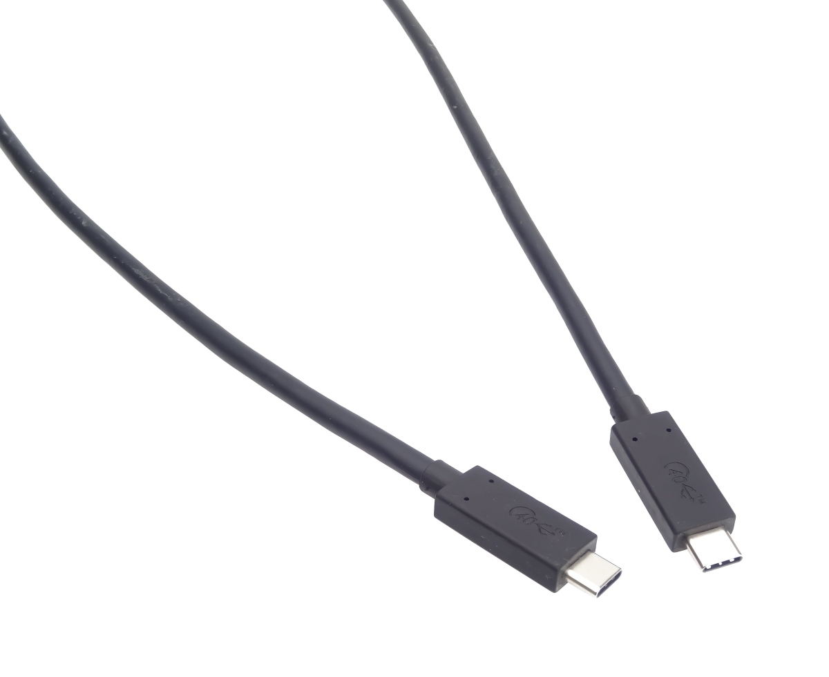 PremiumCord USB4 kábel 1 m, 40Gbps, Thunderbolt 3, certifikovaný USB-IF, černý