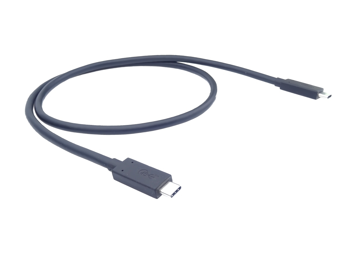 PremiumCord USB4 kábel 1 m, 40Gbps, Thunderbolt 3, certifikovaný USB-IF, černý