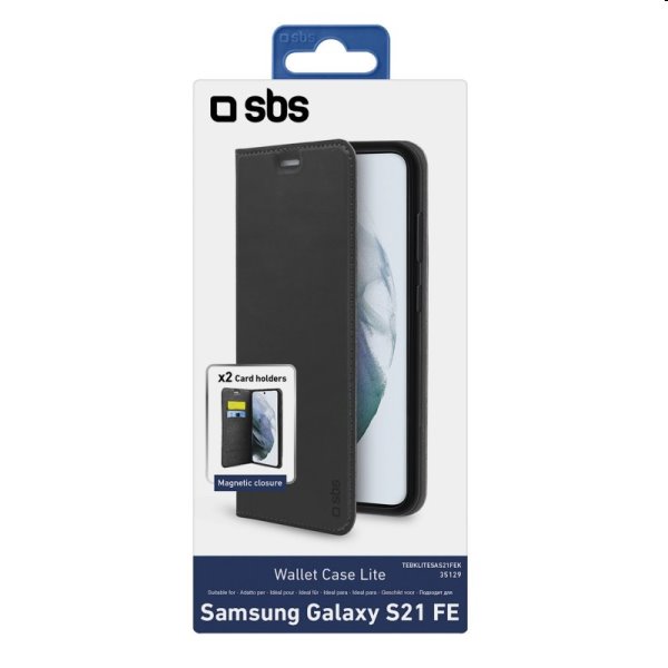 Pouzdro SBS Book Wallet Lite pro Samsung Galaxy S21 FE, černé