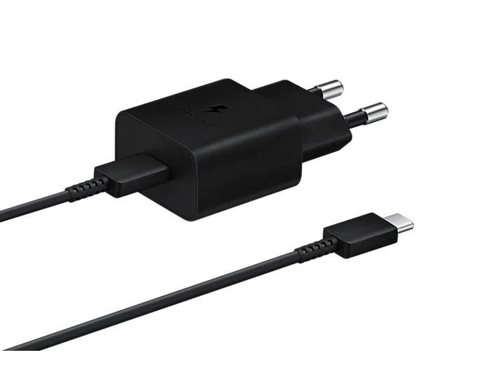 Rychlonabíječka Samsung 15W s USB-C kabelem, black