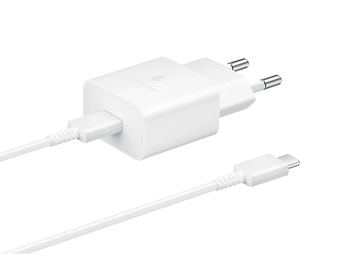 Rychlonabíječka Samsung 15W s USB-C kabelem, white