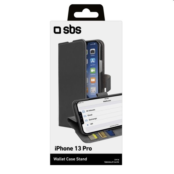 SBS pouzdro Book Wallet pro iPhone 13 Pro, black