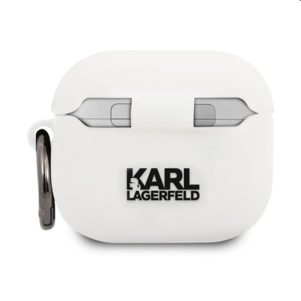 Karl Lagerfeld silikonový obal Karl Head pro Apple AirPods 3 (KLACA3SILKHWH), white Karl Lagerfeld silikonový obal Karl Head pro Apple AirPods 3 (KLACA3SILKHWH), white