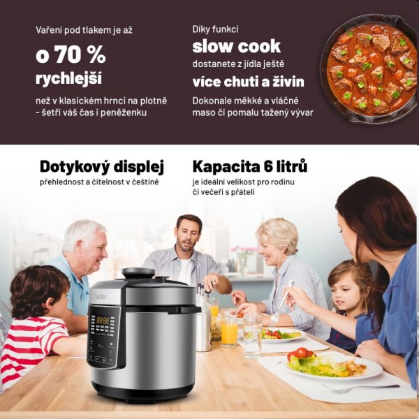 Lauben Multi Cooker 18SB, multifunkční hrnec