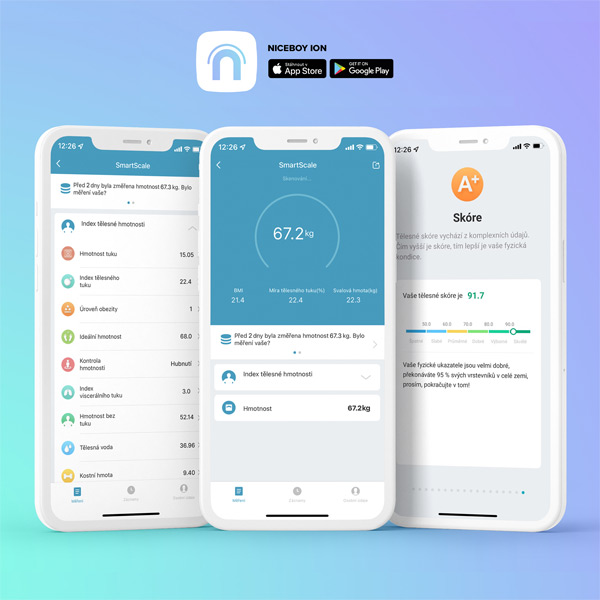Niceboy ION SmartScale, osobní smart váha, bílá