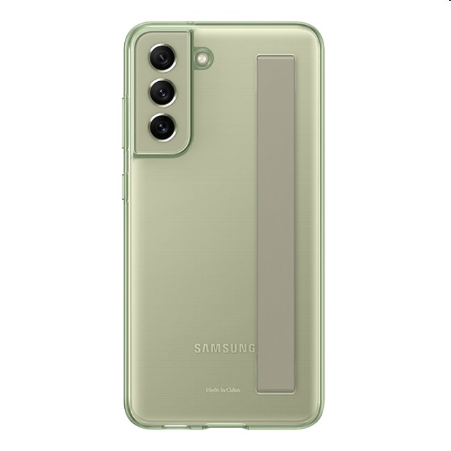 Pouzdro Clear Strap Cover pro Samsung Galaxy S21 FE 5G, olive