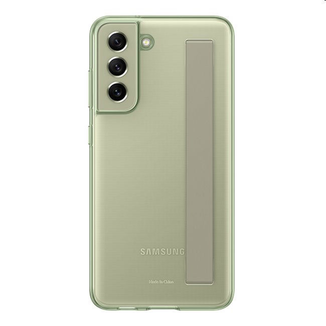 Pouzdro Clear Strap Cover pro Samsung Galaxy S21 FE 5G, olive Pouzdro Clear Strap Cover pro Samsung Galaxy S21 FE 5G, olive