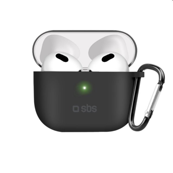 SBS Silikonové pouzdro pro Apple AirPods 3, černé