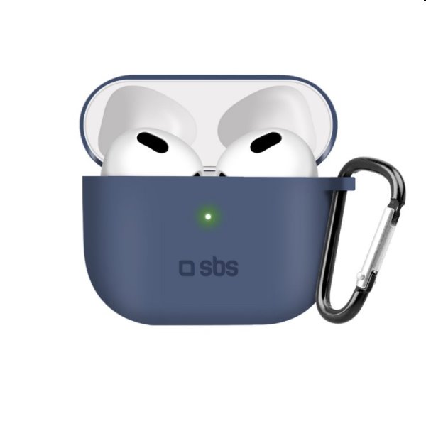 SBS Silikonové pouzdro pro Apple AirPods 3, modré SBS Silikonové pouzdro pro Apple AirPods 3, modré