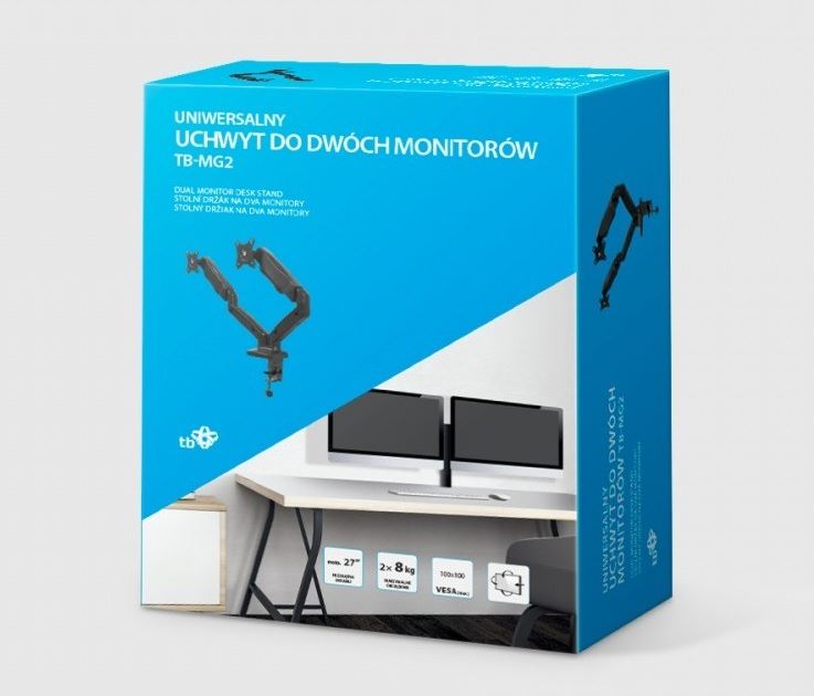 TB Touch plynový držák na monitor TB-MG2, 27" (2x8 kg), černý TB Touch plynový držák na monitor TB-MG2, 27" (2x8 kg), černý