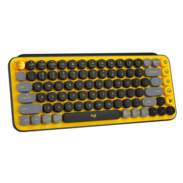 Bezdrátová klávesnice Logitech POP Key Blast, černo-žlutá