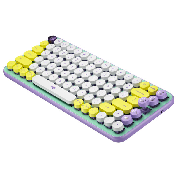 Bezdrátová klávesnice Logitech POP Key Daydream, fialová