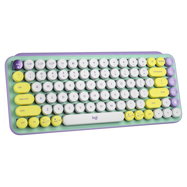 Bezdrátová klávesnice Logitech POP Key Daydream, fialová