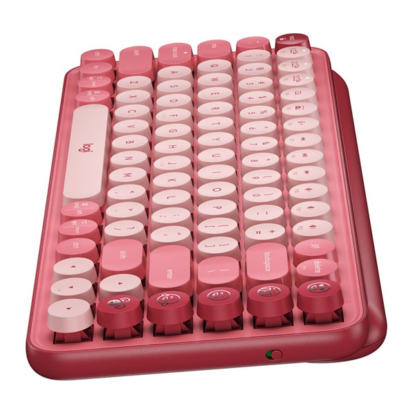 Bezdrátová klávesnice Logitech POP Key Heartbreaker, růžová
