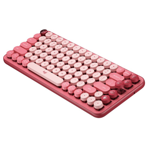 Bezdrátová klávesnice Logitech POP Key Heartbreaker, růžová