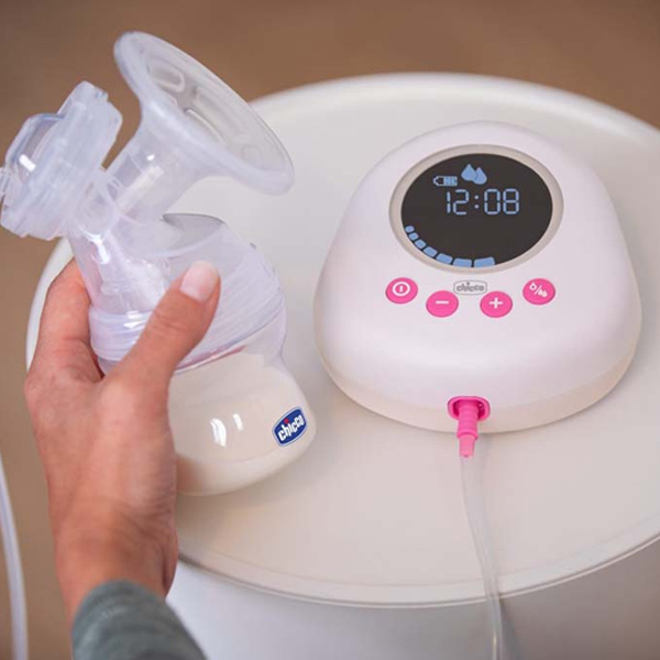 Elektrická odsávačka mateřského mléka CHICCO Single, růžová Elektrická odsávačka mateřského mléka CHICCO Single, růžová