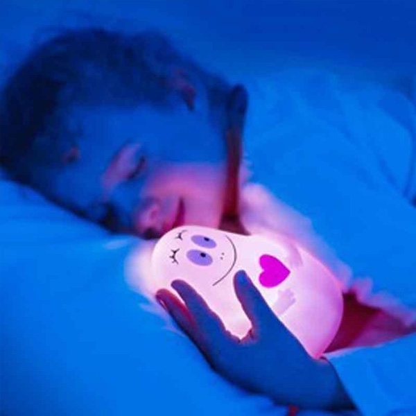 Noční světlo do dětského pokoje PABOBO Lumilove Barbapapa na zaspávanie, růžový kamarát