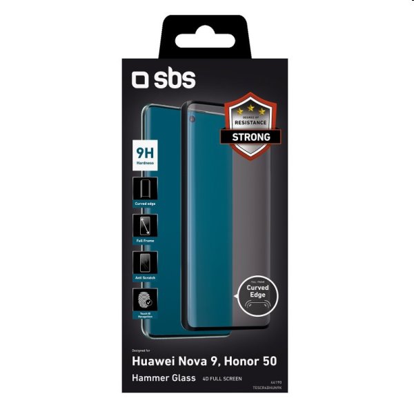 Tvrzené sklo SBS 4D Full Glass pro Huawei nova 9/Honor 50, Black