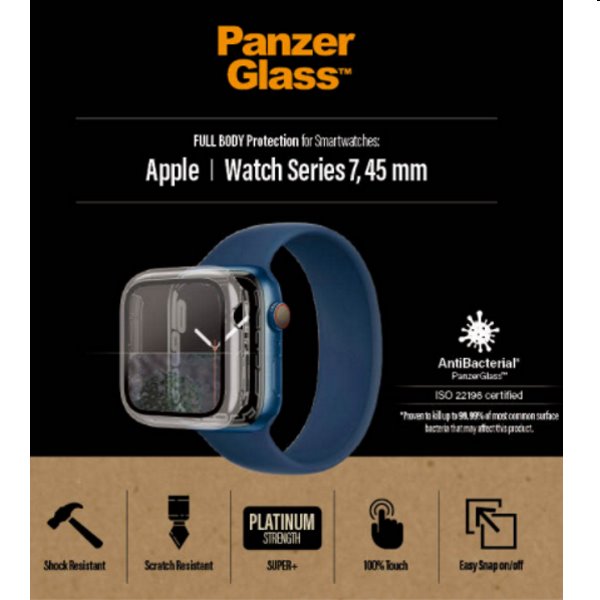 Ochranné temperované sklo PanzerGlass pro Apple Watch 7 45 mm, black