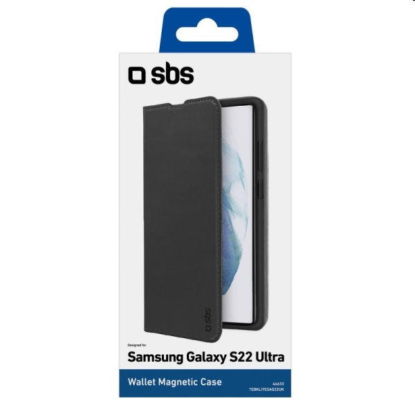 Pouzdro SBS Book Wallet Lite pro Samsung Galaxy S22 Ultra, černé