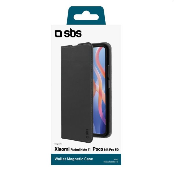Pouzdro SBS Book Wallet Lite pro Xiaomi Redmi Note 11/Poco M4 Pro 5G, černé Pouzdro SBS Book Wallet Lite pro Xiaomi Redmi Note 11/Poco M4 Pro 5G, černé