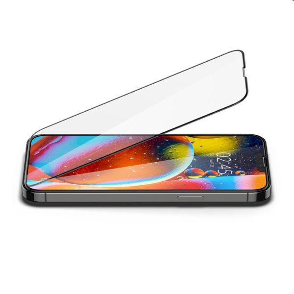 Tvrzené sklo Spigen tR Slim HD pro Apple iPhone 14/13/13 Pro, černé Tvrzené sklo Spigen tR Slim HD pro Apple iPhone 14/13/13 Pro, černé